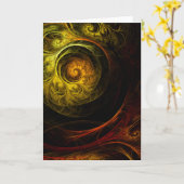 Blumenrote Abstrakte Grußkarte von Sunrise Karte (Gelbe Blume)