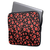 Blumenrote Blume Muster-23321 Laptopschutzhülle (Vorderseite Links)