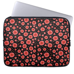Blumenrote Blume Muster-23321 Laptopschutzhülle