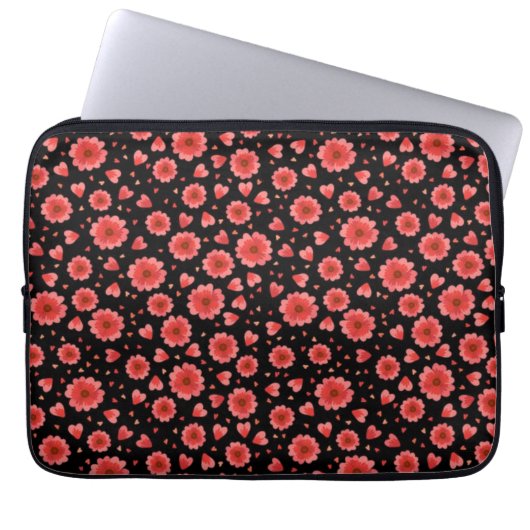 Blumenrote Blume Muster-23321 Laptopschutzhülle (Vorderseite)