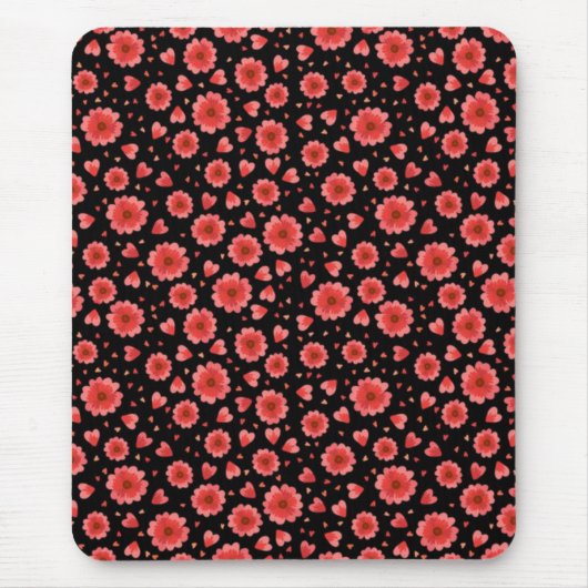 Blumenrote Blume Muster-23321 Mousepad (Vorne)