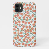 Blumenrote Blume Muster Weißer Hintergrund-14200 Case-Mate iPhone Hülle (Rückseite)
