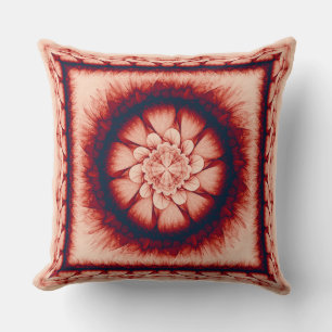 Blumenroter abstrakter Ornament Kissen