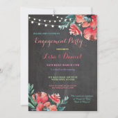 Blumenroter Einladung der Einsatzpartei (Vorderseite)