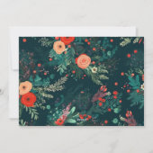 Blumenroter Knopf Gerahmtes Foto Weihnachten (Rückseite)