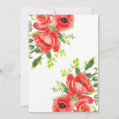 Blumenroter Pfeffer Geburtstagsparty Einladung (Rückseite)