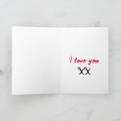 Blumenroter Valentinstag I Liebe You Card Karte (Innenseite)