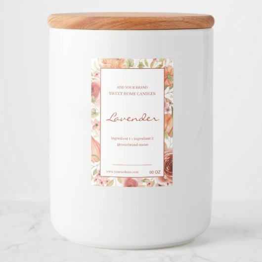 Blumenrotes Produkt Lebensmitteletikett (Vorderseite)