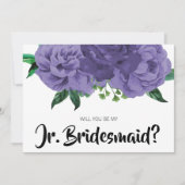 Blumenrübe Lila mein Junior Bridesmaid Card Einladung (Vorderseite)