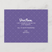 Blumenrübe Lila meine Bridmaid Postkarte sein (Rückseite)
