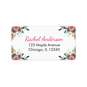 BlumenRücksendeadressen-Aufkleber, Adressaufkleber