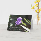 Blumenruhekarte, Lila Sonnenlicht Karte (Gelbe Blume)