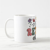 Blumenruhestand Est ermüdet. 2024 Wildblumen Kaffeetasse (Links)