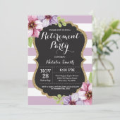 Blumenruhestands-Party Einladungs-Karte Einladung (Stehend Vorderseite)