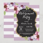 Blumenruhestands-Party Einladungs-Karte Einladung (Vorne/Hinten)