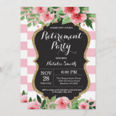 Blumenruhestands-Party Einladungs-Karte Einladung (Vorne/Hinten)