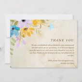 Blumenrustikale Hochzeit im Freien Danke Foto (Vorderseite)