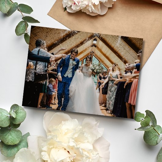 Blumenrustikale Hochzeit im Freien Danke Foto