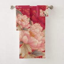 Blumenrustikale Vintage Rot