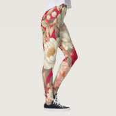 Blumenrustikale Vintage Rot Leggings (Rechts)