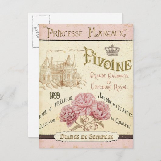 Blumensaatpackung Postkarte (Vorne/Hinten)