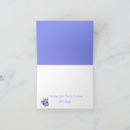 Blumensägemaschine 2 Danke Notizkarte (Innenseite)