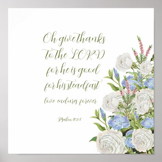 Blumensalm 107:1 Canvas Print Poster (Vorne)