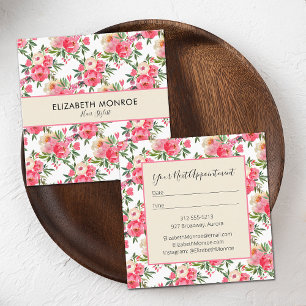 Blumensalon, Stylist Makeup Artist Quadratische Visitenkarte