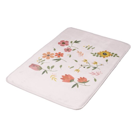 Blumensammlung Badematte (Schrägansicht)
