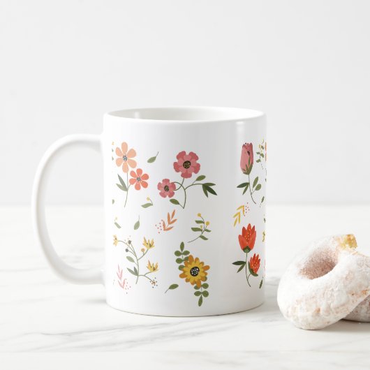 Blumensammlung kaffeetasse (Mit Donut)