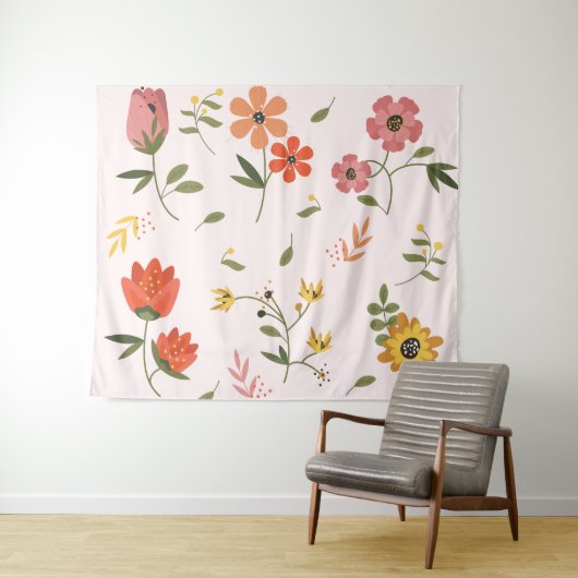 Blumensammlung Wandteppich (Beispiel (Horizontal))