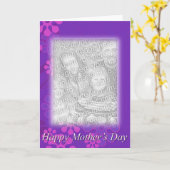 Blumenschablone der Mutter Tages Karte (Gelbe Blume)