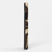 Blumenschablone-Entwurf mit Tawny Blätter Case-Mate iPhone Hülle (Hinten/Rechts)