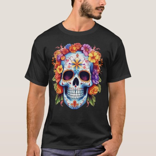Blumenschädel 13 T-Shirt (Vorderseite)