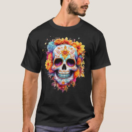 Blumenschädel 19 T-Shirt