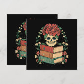 Blumenschädel auf Ihren Büchern (Vorne/Hinten)