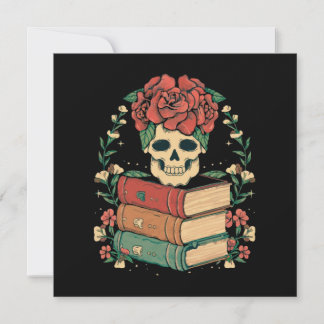 Blumenschädel auf Ihren Büchern