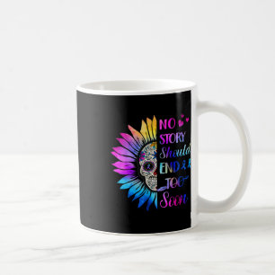 Blumenschädel - Bewusstsein für Selbstmord psychis Kaffeetasse