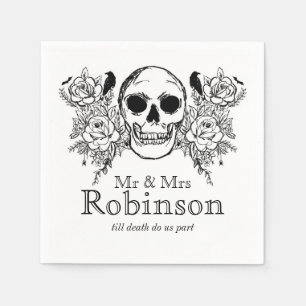 Blumenschädel bis zum Tod stellen wir eine Serviet Serviette