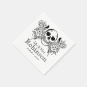 Blumenschädel bis zum Tod stellen wir eine Serviet Serviette (Ecke)