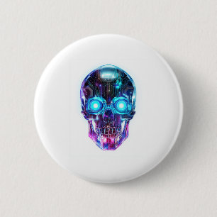 Blumenschädel Button