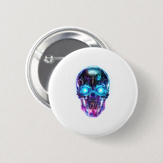 Blumenschädel Button (Vorne & Hinten)