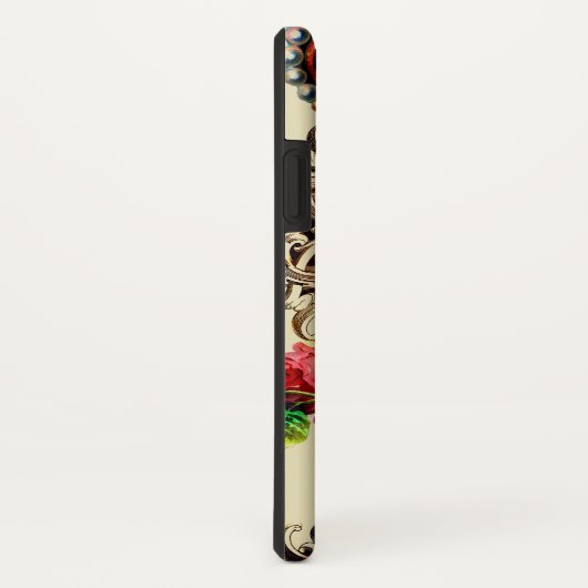 Blumenschädel Case-Mate iPhone Hülle (Hinten/Rechts)