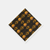 Blumenschädel Coole, griesgrämige Halloween Serviette (Ecke)