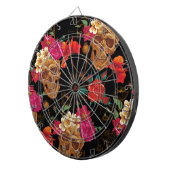 Blumenschädel Dartscheibe (Vorderseite rechts)
