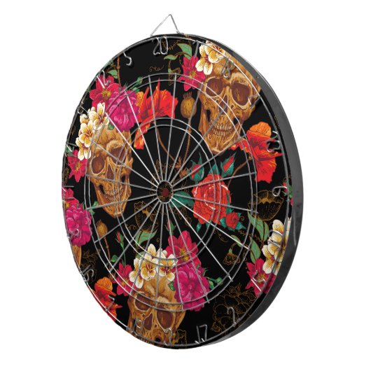 Blumenschädel Dartscheibe (Vorderseite rechts)