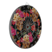 Blumenschädel Dartscheibe (Vorderseite Links)