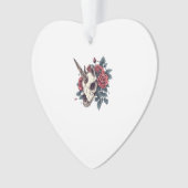 Blumenschädel-Einhorn (1) Ornament (Vorderseite)