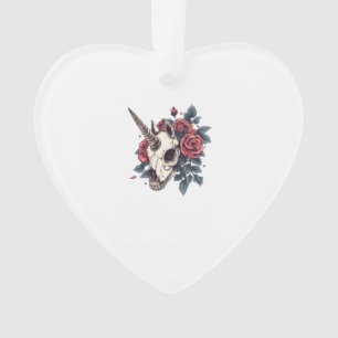 Blumenschädel-Einhorn (1) Ornament