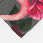 Blumenschädel, Flamingo nahtloses Muster. Fleecedecke (Ecke)
